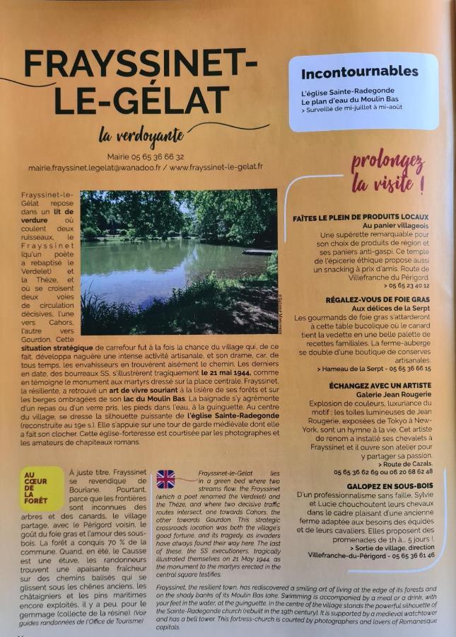 La Perle De Frayssinet-Le-Gelat - Chambre D'Hotes - B&B Екстериор снимка